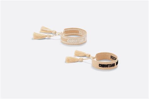 dior j'adior bracelet set|J'Adior Bracelet Set Beige and Natural Embroidery .